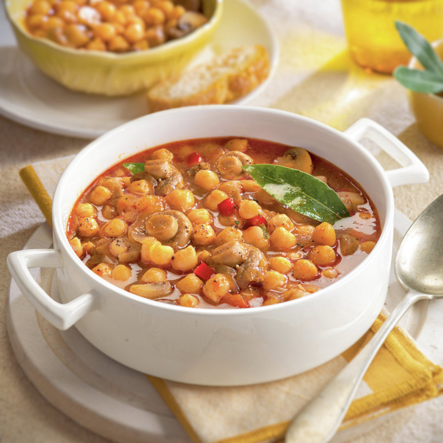 Garbanzos Guisados Con Verduras Y Champi Ones Ligeros Y F Ciles