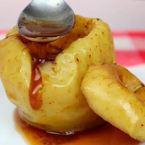 Manzanas Asadas En El Microondas Postre Saludable En Minutos