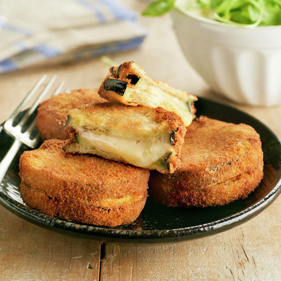 Bocaditos Crujientes De Berenjena Al Horno Con Queso Y Jam N En