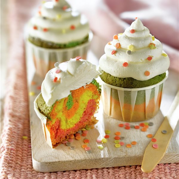 Cupcakes arcoíris
