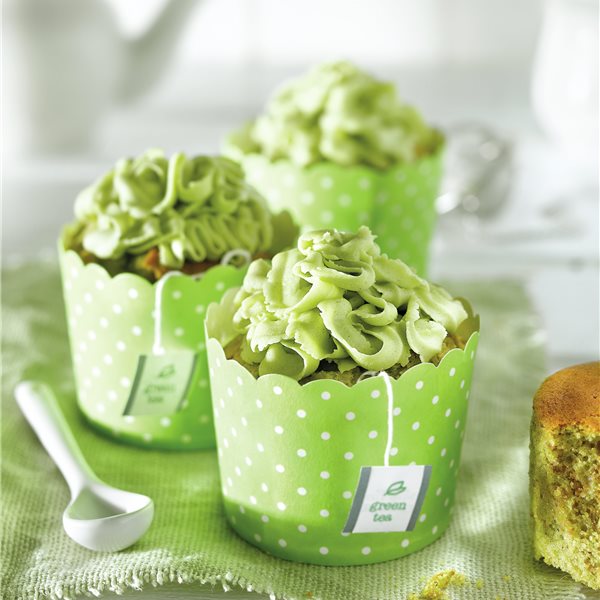 Cupcakes de té verde y limón