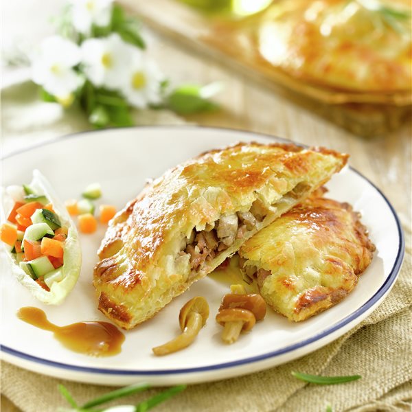 Puff pastry with lamb