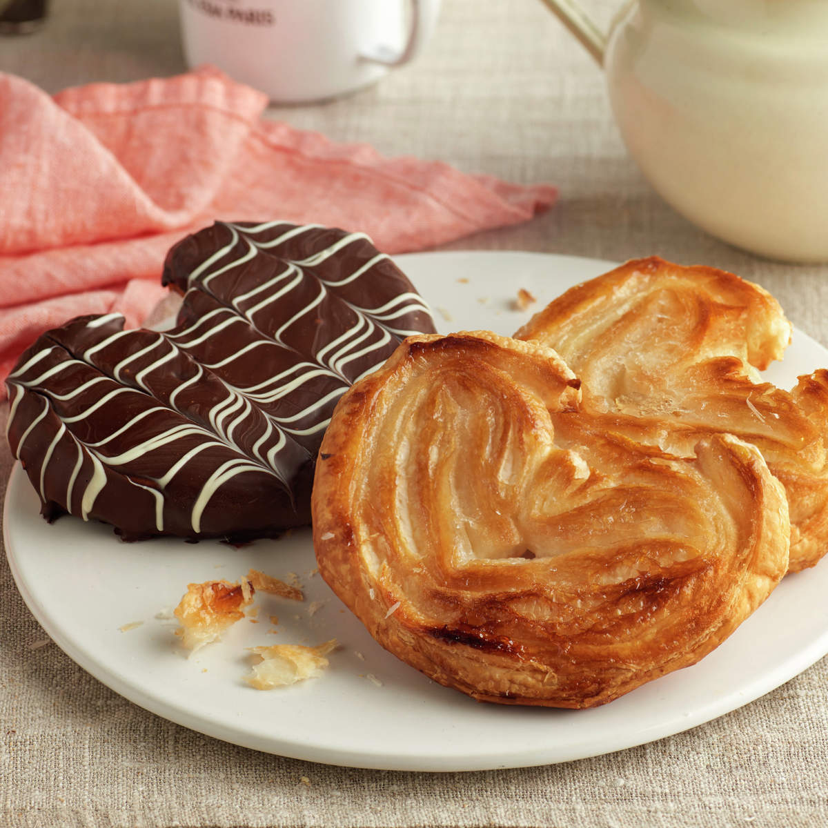 PALMERAS DE HOJALDRE CON CHOCOLATE Y CON AZÚCAR