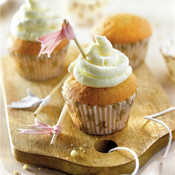 Cupcakes con buttercream de merengue