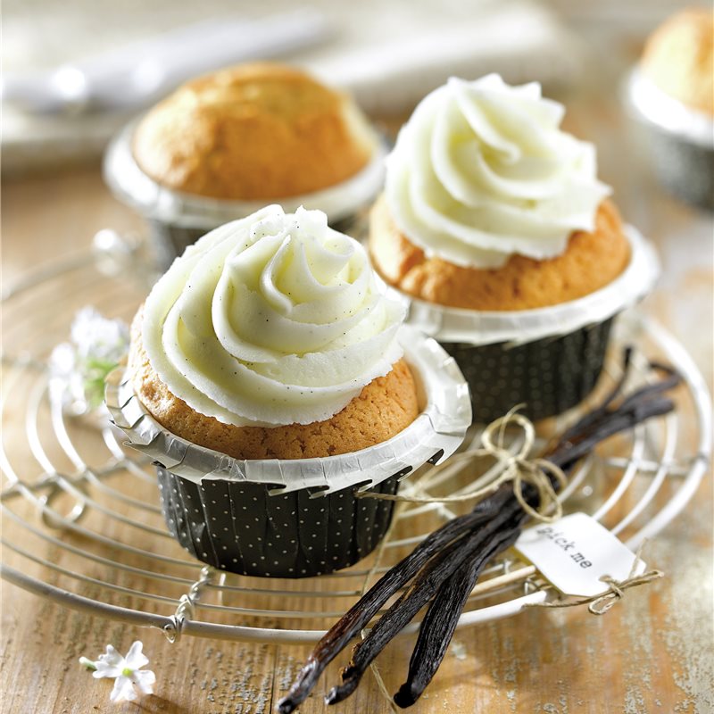 Cupcakes con buttercream de vainilla - Lecturas