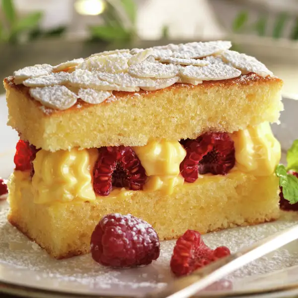 PASTELITOS BORRACHOS CON CREMA Y FRAMBUESAS.