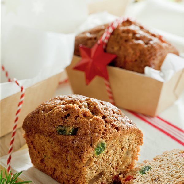 Plumcakes de frutas confitadas