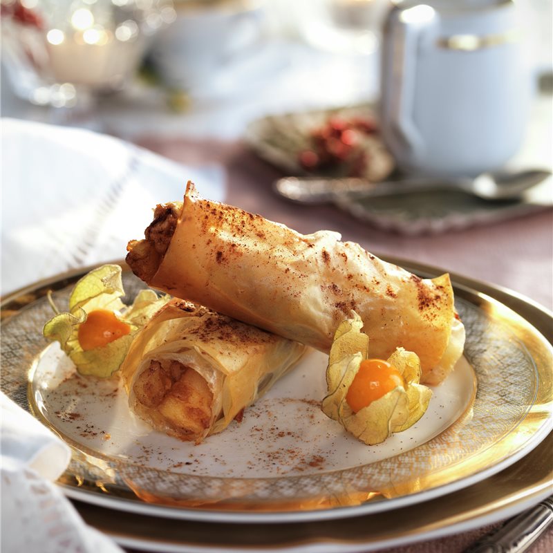 ROLLITOS DE MANZANA Y CANELA.