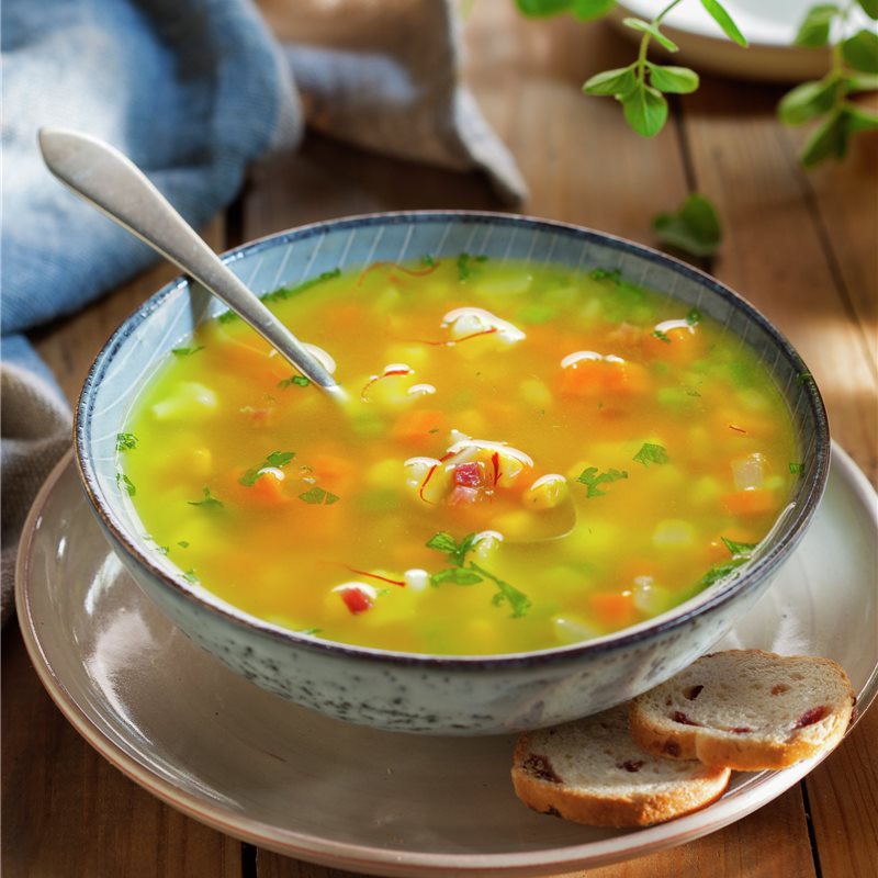 Sopa de coliflor y calabaza con jamón - Lecturas