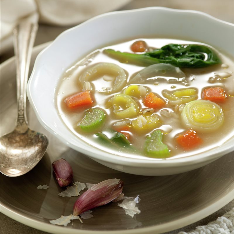 Sopa de verduras con arroz - Lecturas