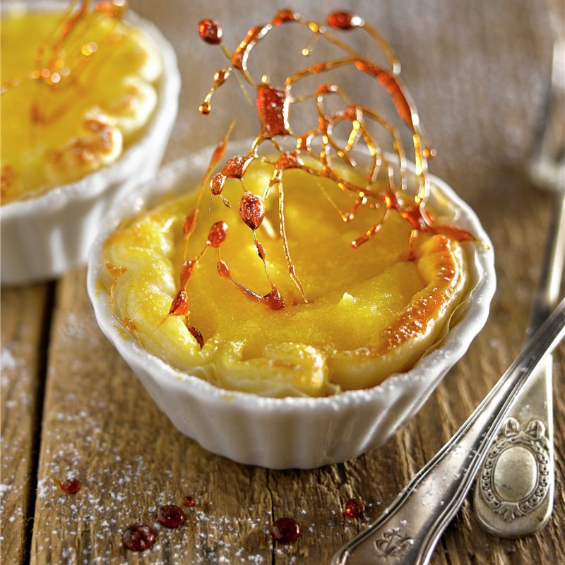 TARTALETA DE YEMA A LA VAINILLA.
