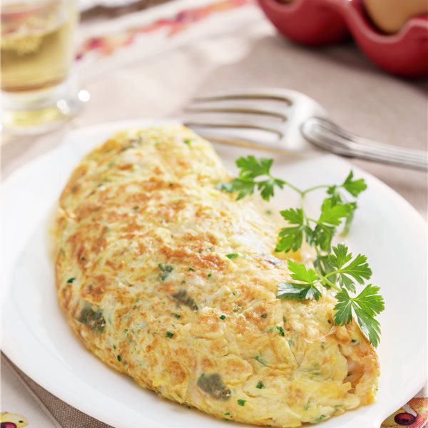 Tortilla de bacalao y pimientos