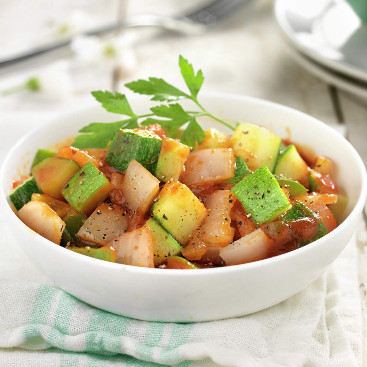 Verduras con salsa de tomate casera