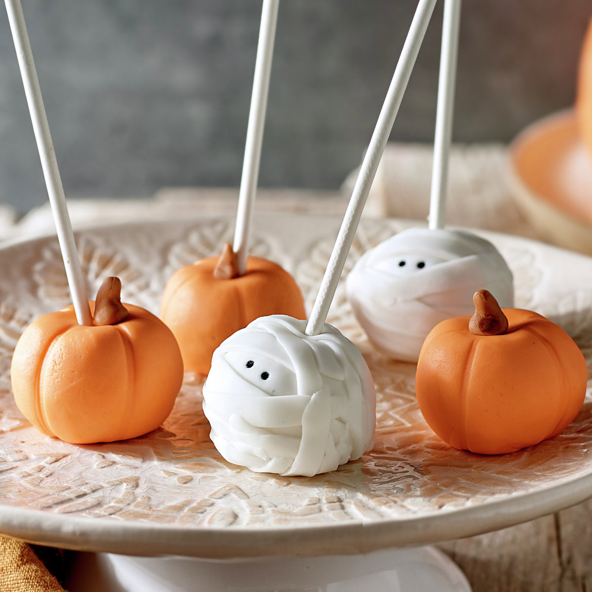 Cakepops de calabaza y momia