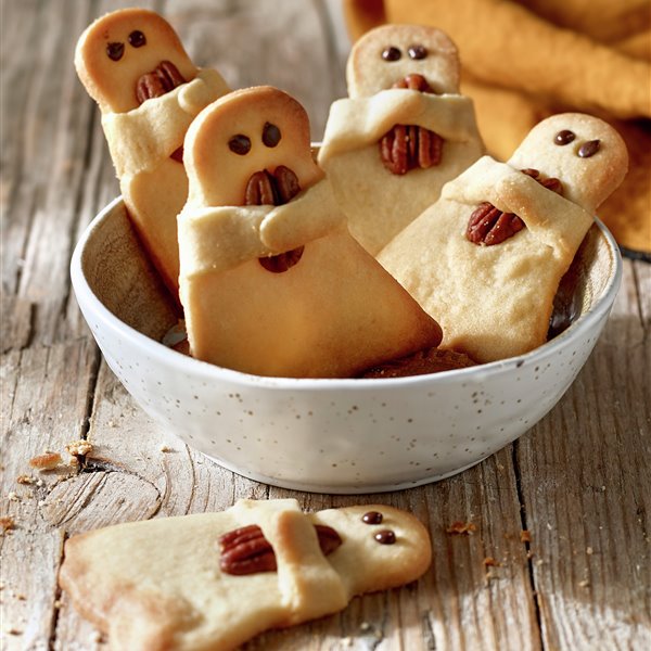 Fantasmas de galleta para una merienda de Halloween