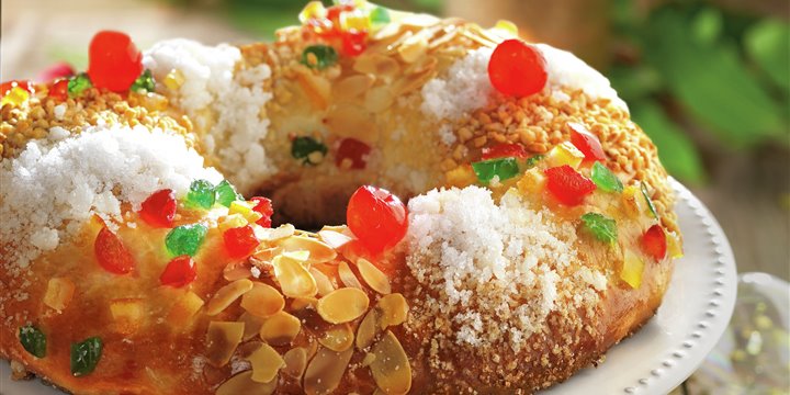 Roscón de Reyes tradicional (con frutas escarchadas y almendras) - Lecturas