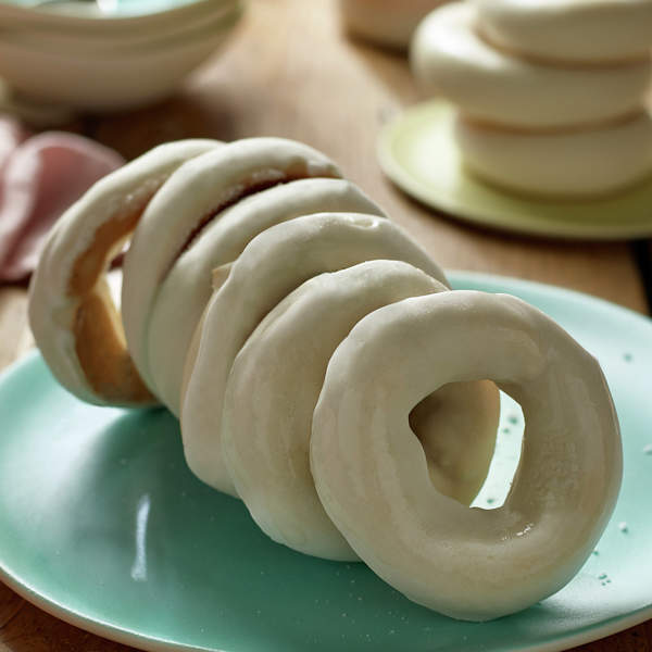 ROSQUILLAS DE SANTA CLARA AL HORNO, BAÑADAS EN GLASA