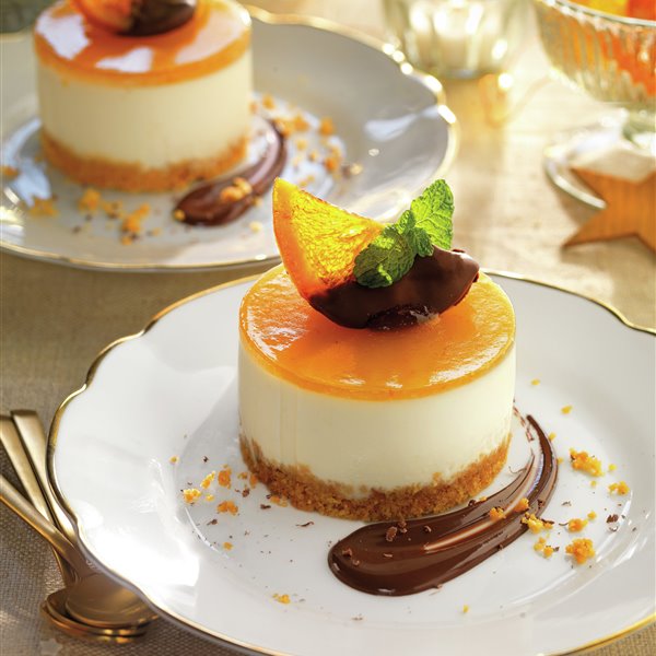 Minicheesecakes con mermelada de naranja