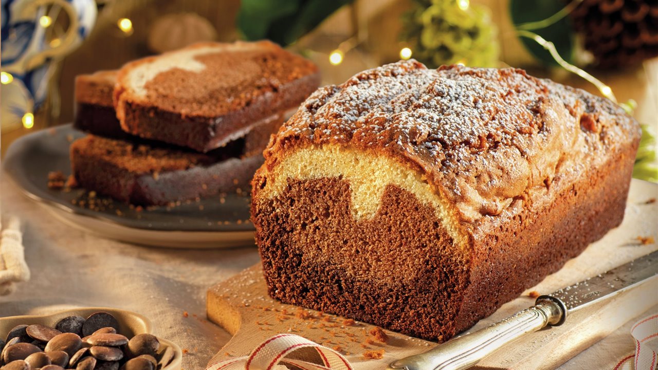 Plumcake con dos chocolates y vainilla