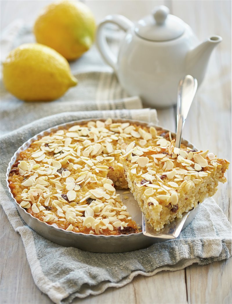 Pastel de arroz con leche y almendras - Lecturas