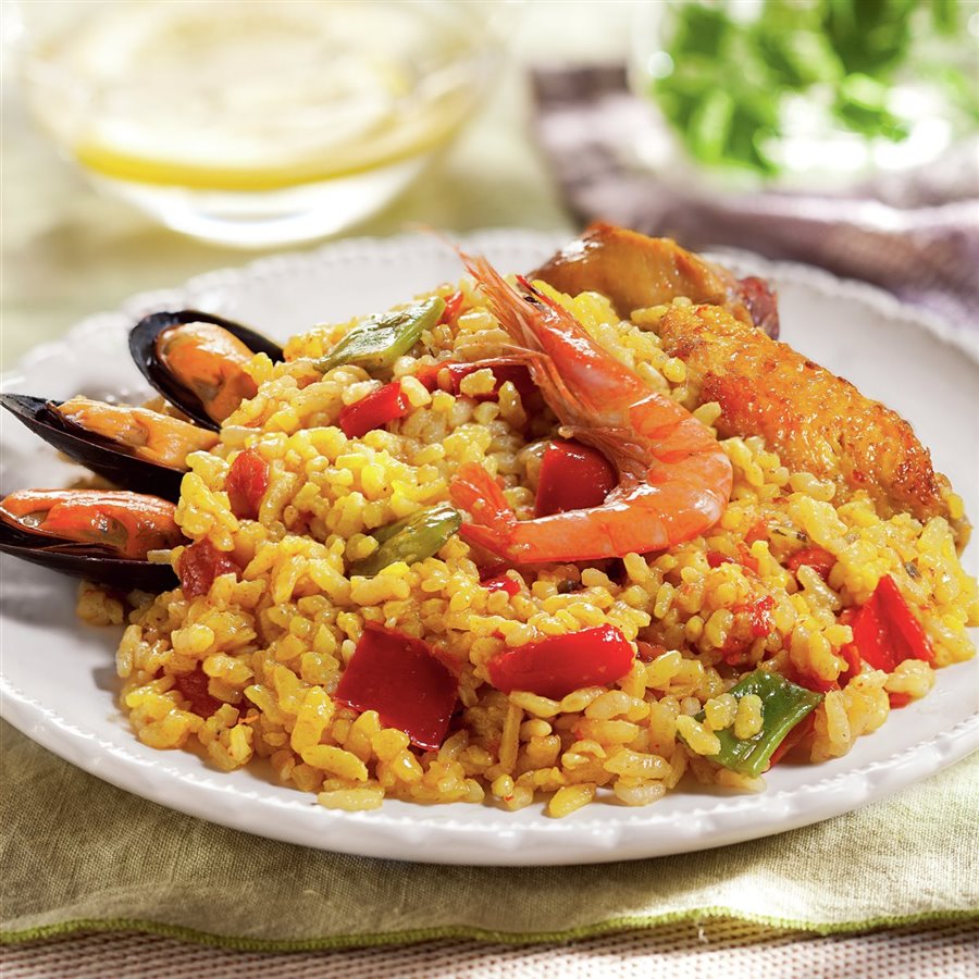 Paella mixta con marisco