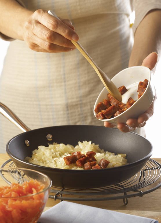 Agregando chorizo