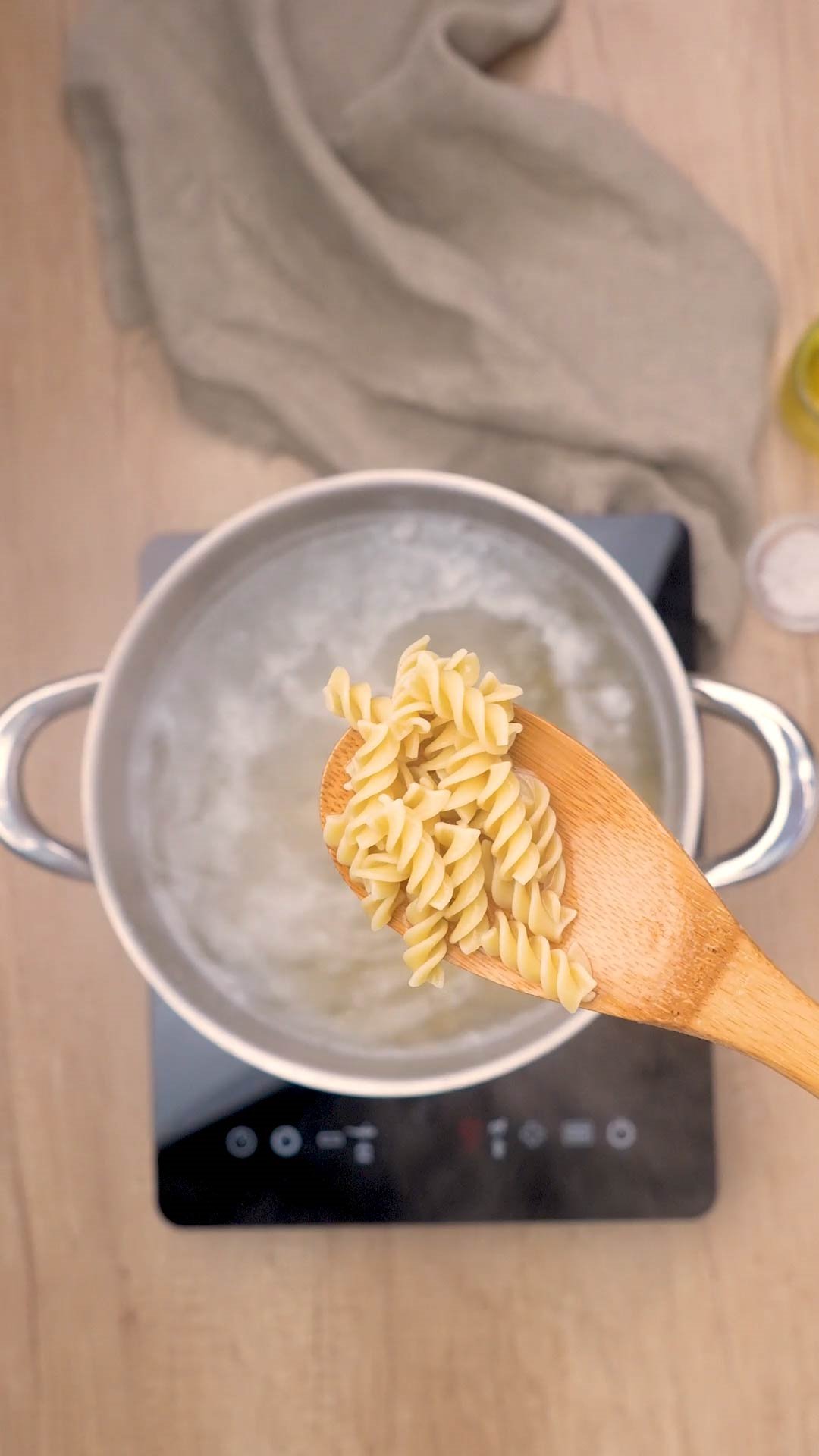 Pasta de garbanzo cocida