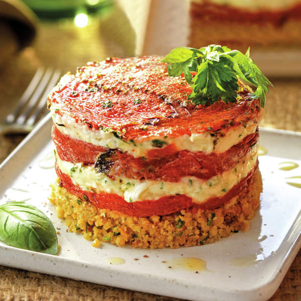 CHEESECAKE DE TOMATE ASADO Y QUESO DE CABRA