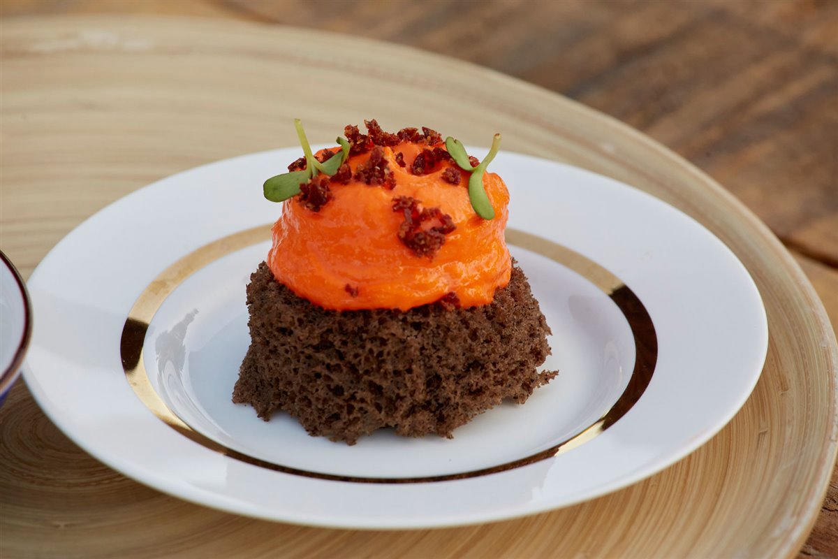 Bizcocho de aceituna con zanahoria en Masterchef Celebrity 6