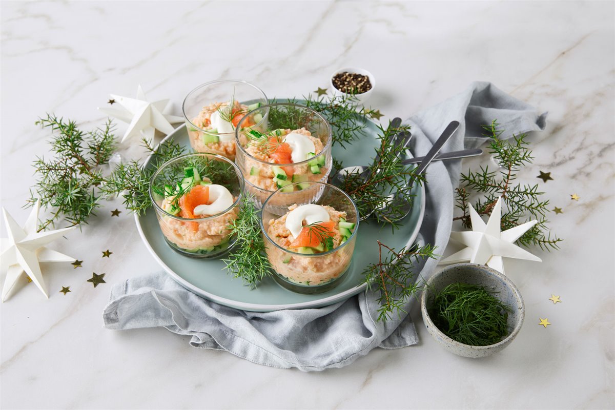 Mousse de salmón ahumado (Mar de Noruega)