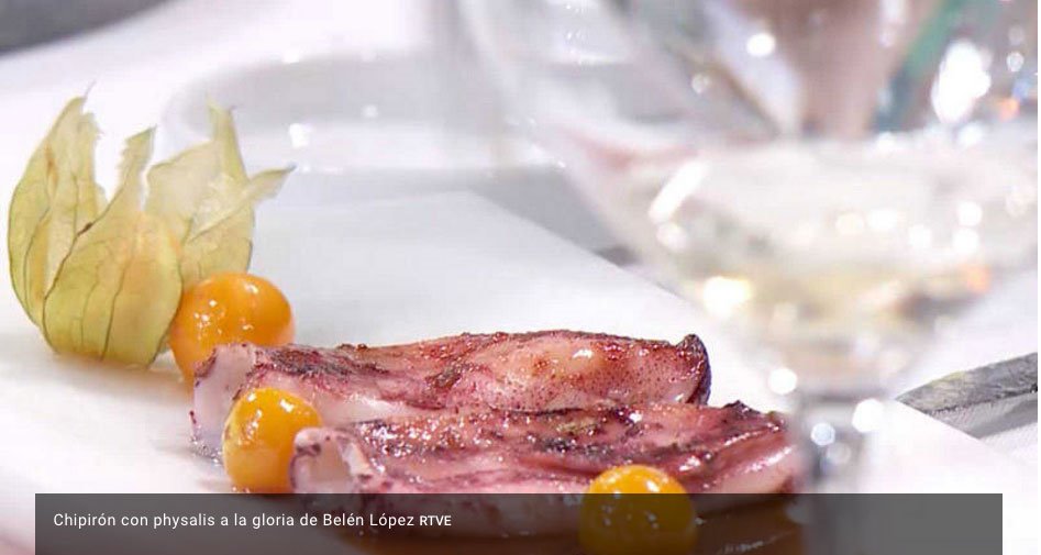 Chipirón con physalis de Belén López en MasterChef Celebrity 6