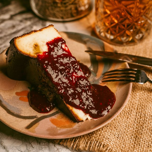 Tarta de queso azul