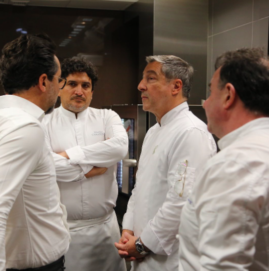 Martín Berasategui, Joan Roca, Quique Dacosta y Mauro Colagreco