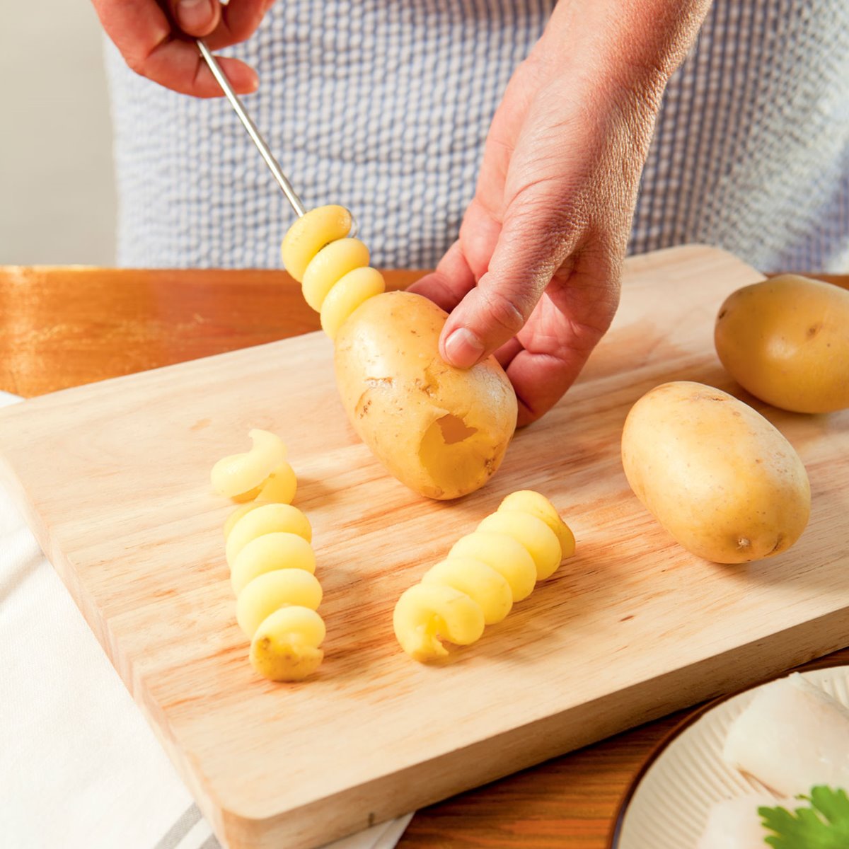 Corte de patatas en espiral