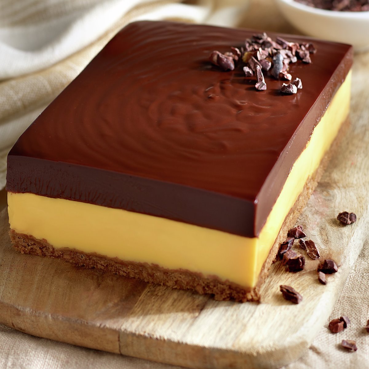 tarta de la abuela de flan con galletas