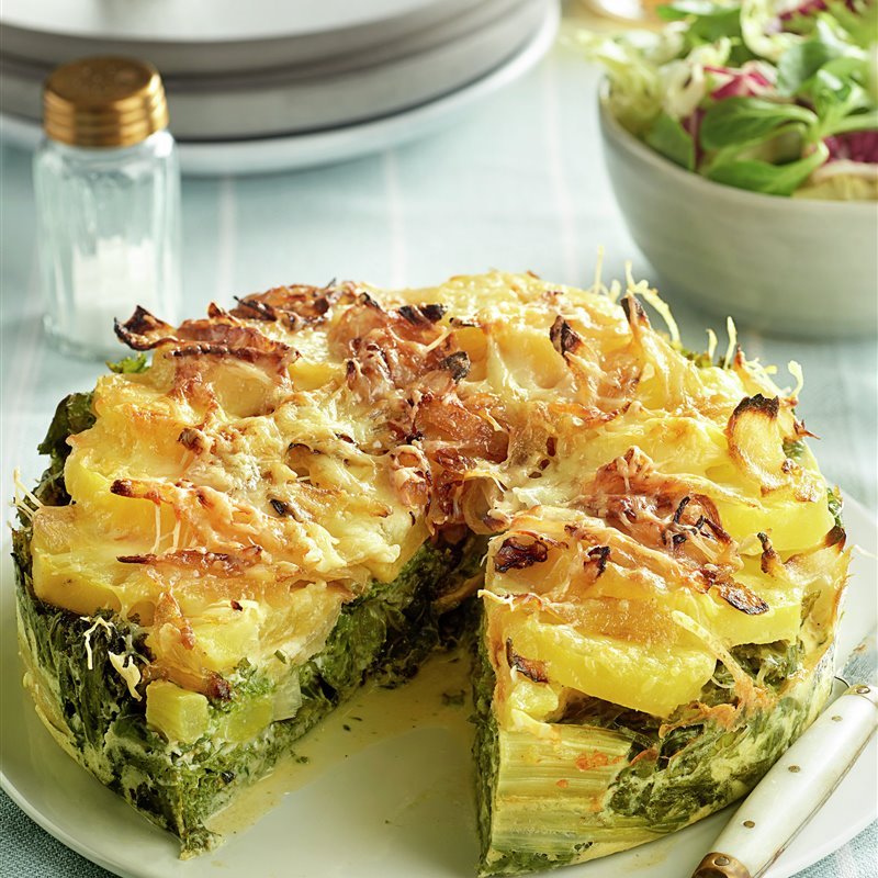 Pastel de acelgas y patatas