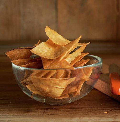 Nachos de maíz caseros