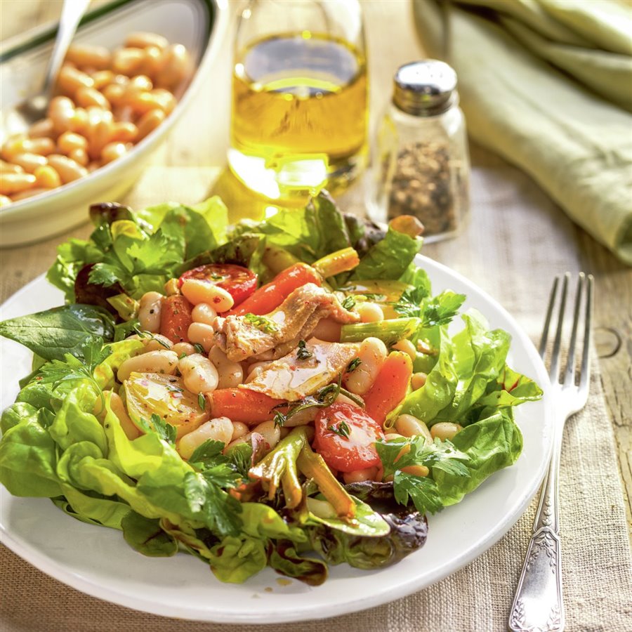 Ensalada De Alubias Blancas Con At N