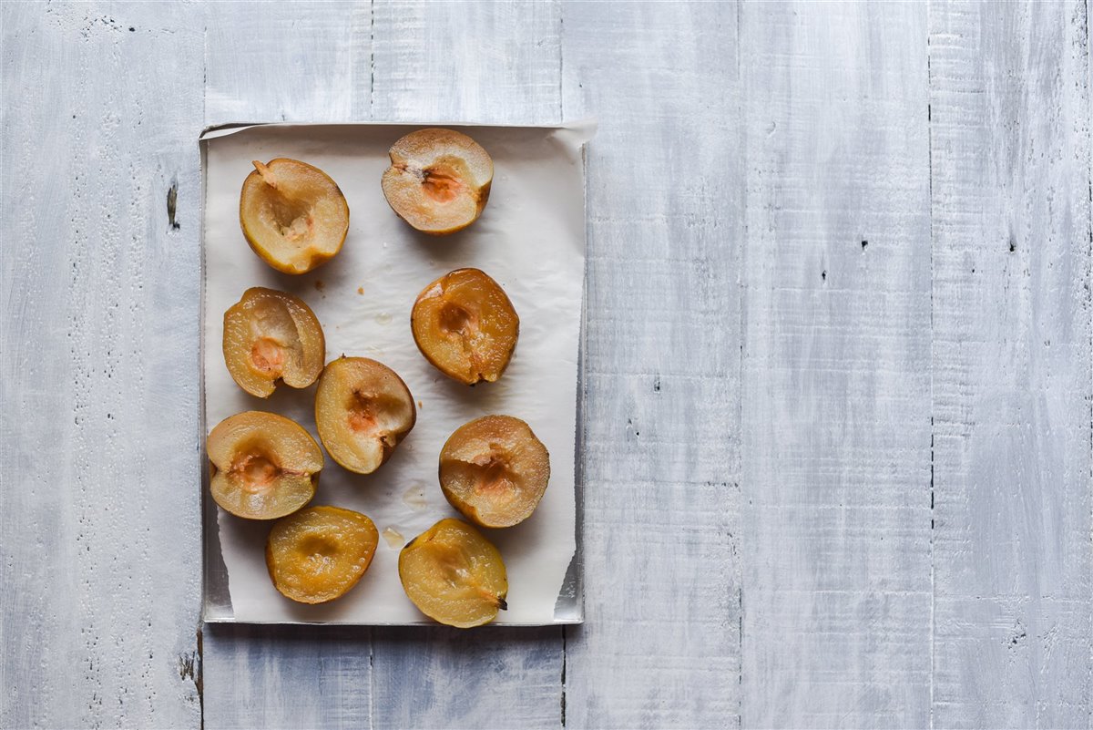 fruta a la brasa