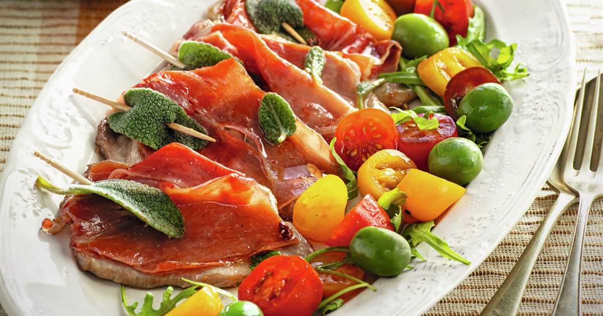 Saltimbocca con ensalada