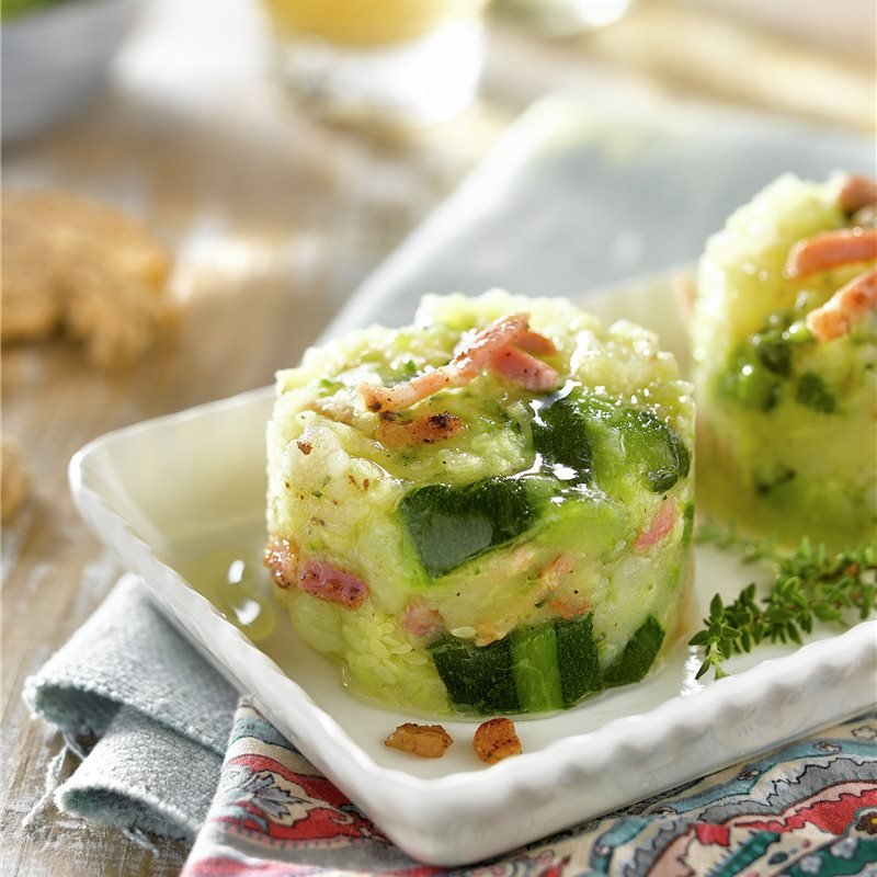 Pastelitos de patata con verduras