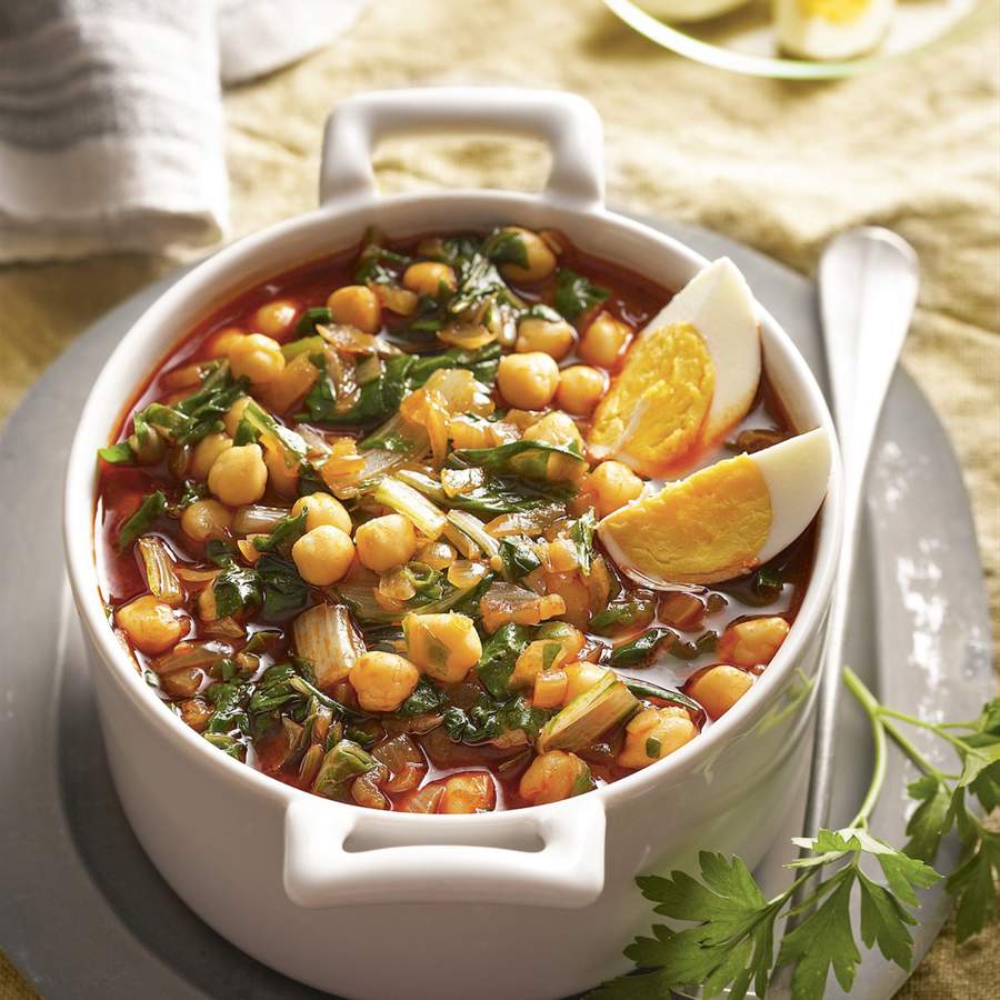 Potaje Rojos Potaje de garbanzos con chorizo andaluz de Enrique Sánchez (con vídeo)