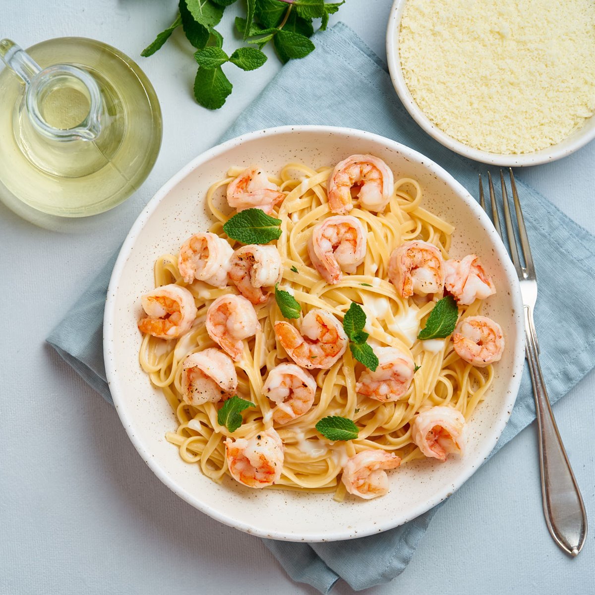 Pasta con gambas Rafa Nadal