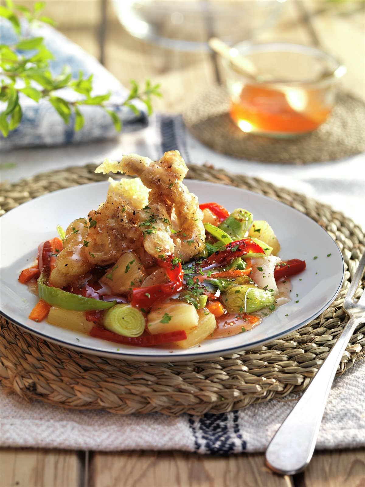 CERDO AGRIDULCE CON VERDURAS