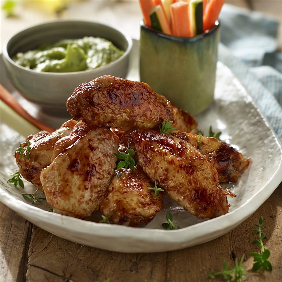 Alitas De Pollo En Freidora De Aire Sin Aceite, Ligeras Y Saludables