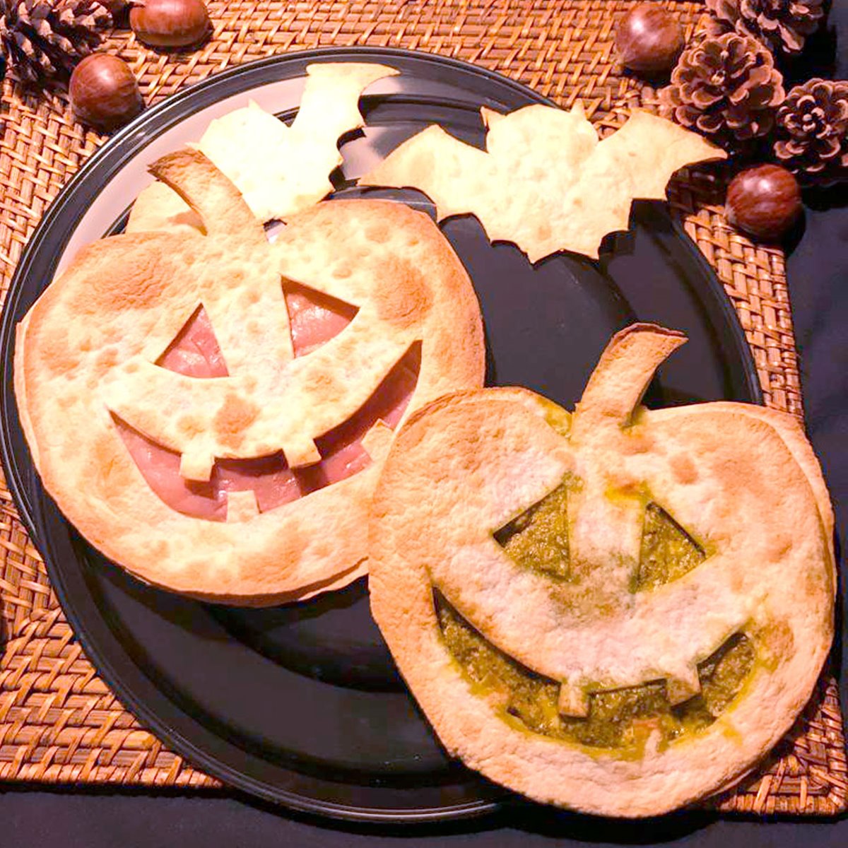 Tortitas calabaza saladas de Halloween