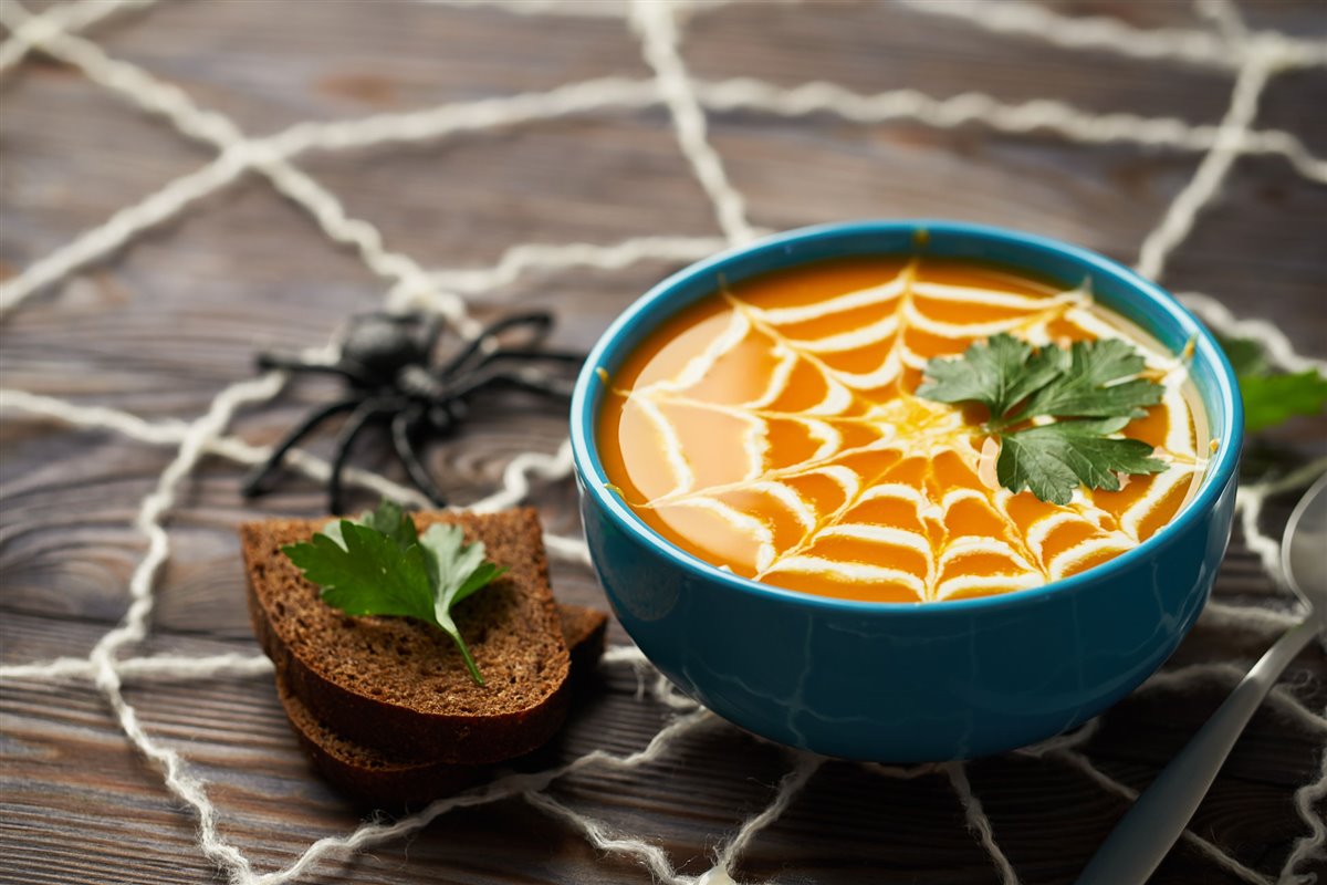 Crema de calabaza para Halloween