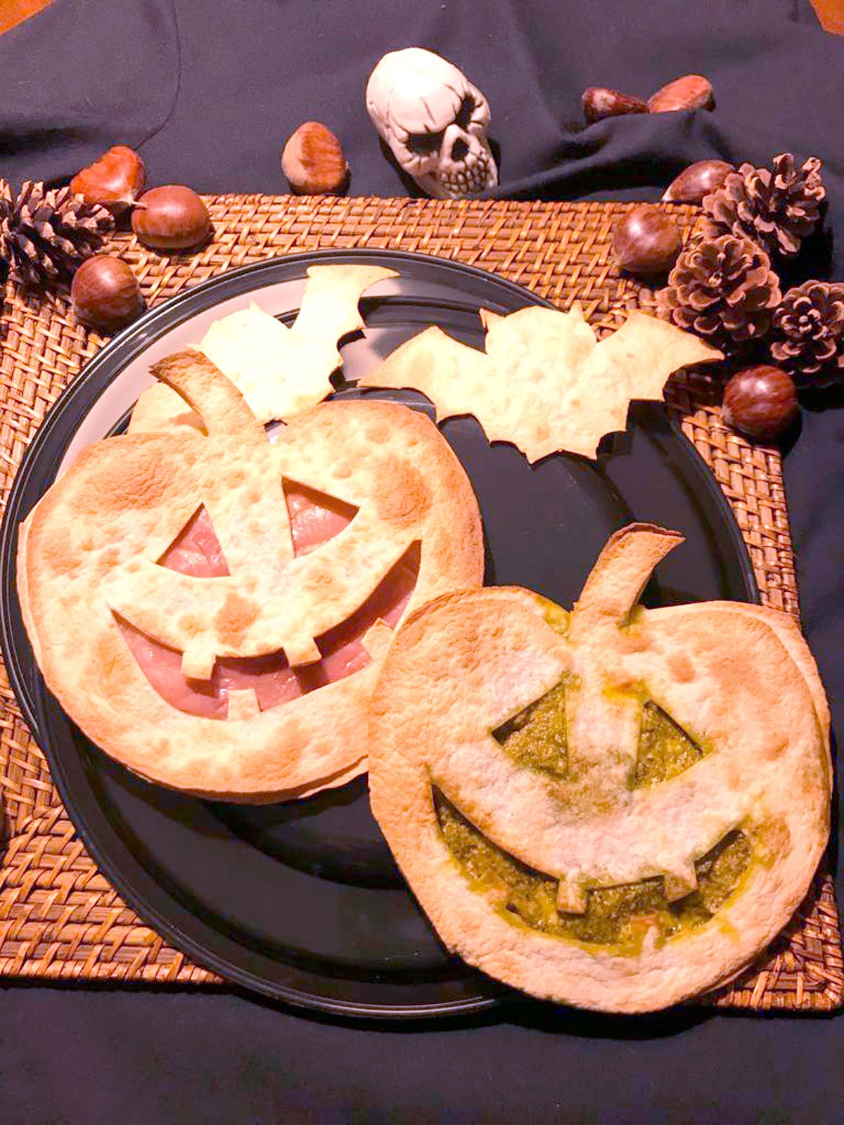 Tortitas calabaza saladas de Halloween