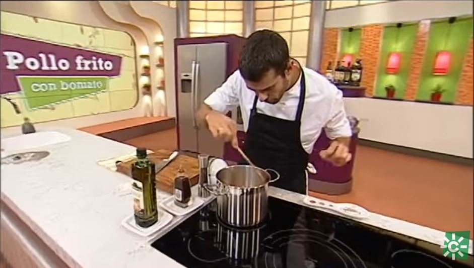 pollo frito con puré de boniato de enrique sánchez