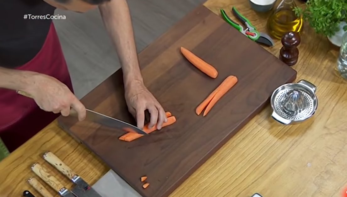 Cortar las zanahorias